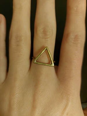 Triangle ring used, handmade