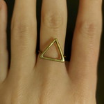 Triangle ring used, handmade