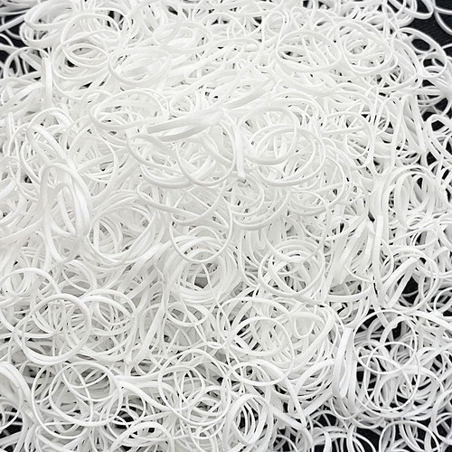 Silicone Hair Elastics White Pack of 1000 New