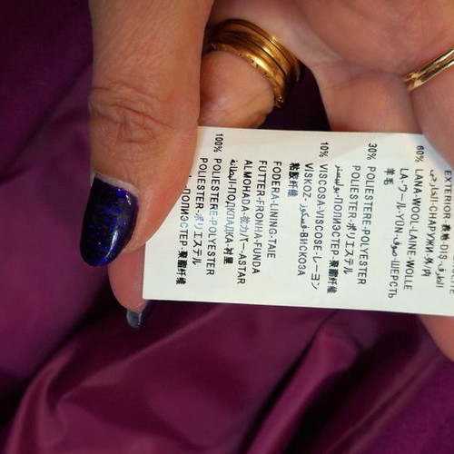 Benetton coat used, purple, size 42