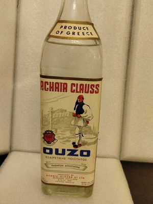 Ouzo Achaia Clauss 1960-1970 sealed, like new