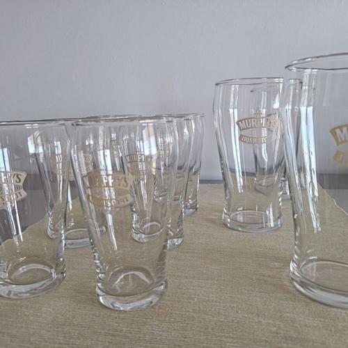 Murphy's beer glasses set of 10, new