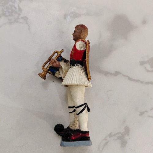 Vintage Evzone soldier figure used, Athens