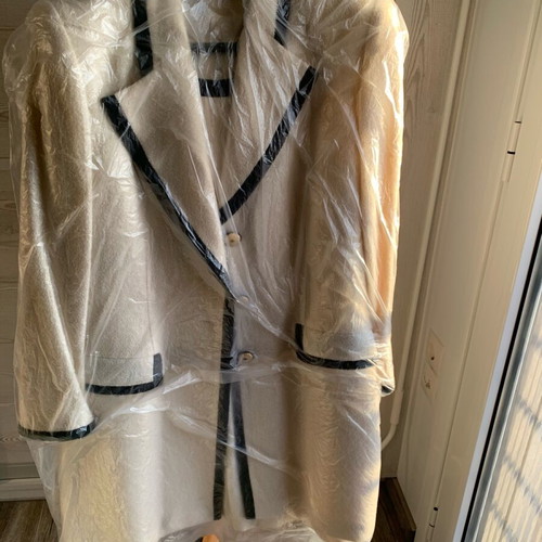 Manto Set with Bouclé Wool Dress like new, size 50