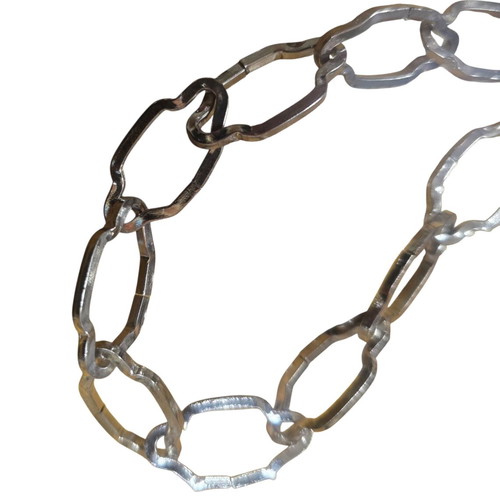 Galvanized chain with long link new, 2.5 meters