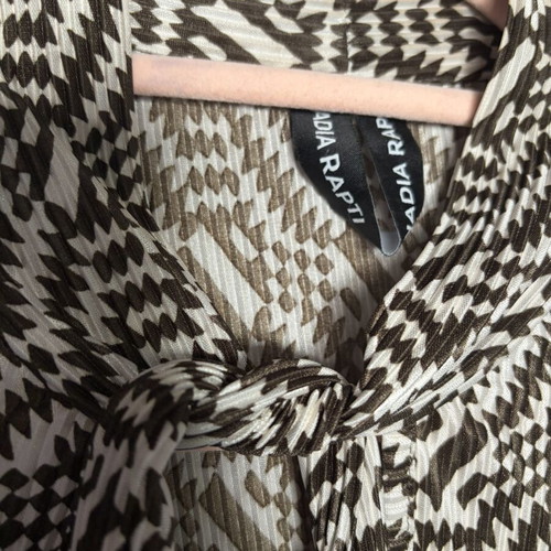 Nadia Rapti long dress medium, like new, white and brown