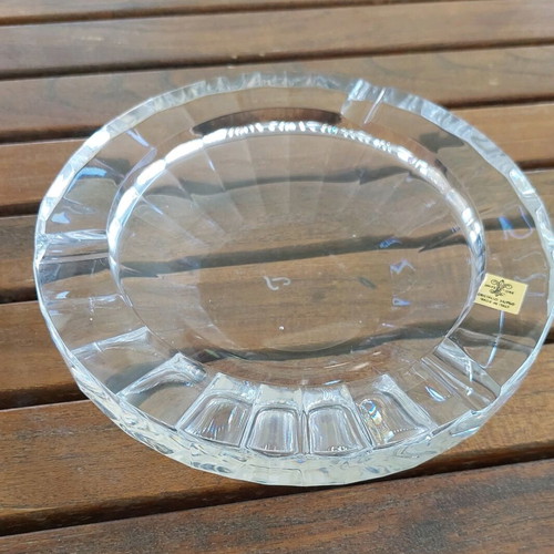 Crystal ashtray Imperatore Italian diameter 20cm new