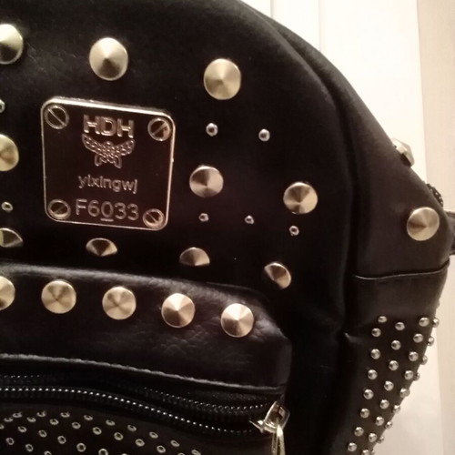 Children's bag like new, black with gold