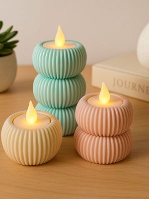 Modern Ripple candlestick set new, 3 pieces, PLA