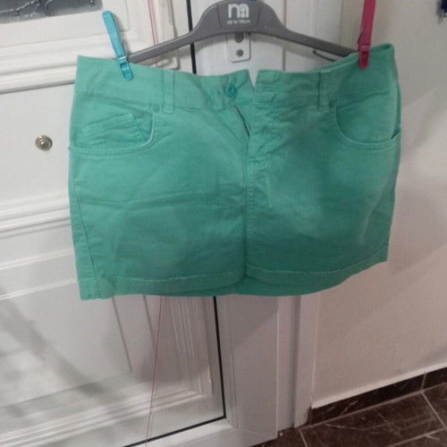 Mini skirt Koton mint color size L 40 like new