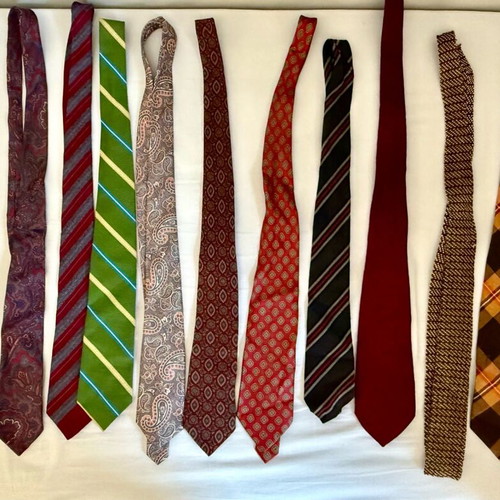 Vintage ties used, pack of 13, branded