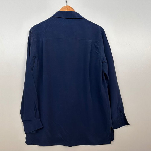 Silk shirt Benetton like new, dark blue, size 42