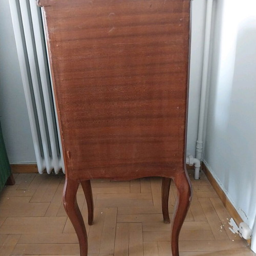 Vintage chest of drawers used with wear on one drawer