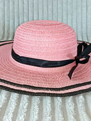 Beach hat new, pink, size S and M
