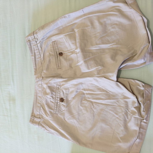 Chino shorts beige used size M with turned-up cuffs