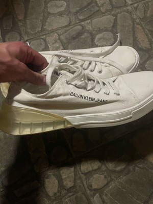 Calvin Klein men's shoes size 45 like new, white sneakers