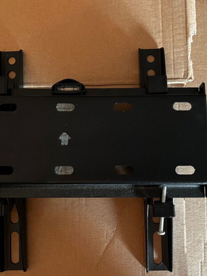 Metal wall mount bracket for computer monitor, black
