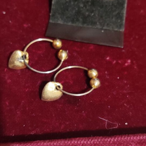 Gold-plated earrings like new set