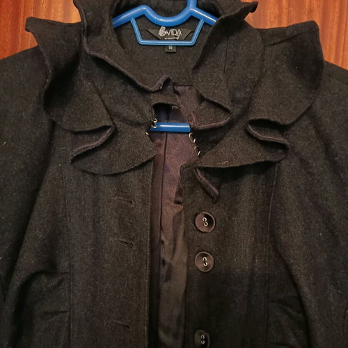 Gray coat with unique design like new