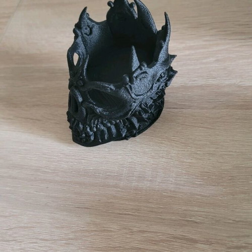 Gothic skull candle holder new