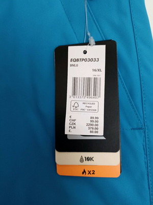 Quiksilver ski pants new