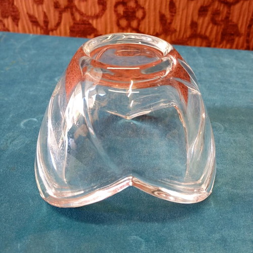 Crystal Tulip-Shaped Tealight Candle Holder like new with heat-resistant plate