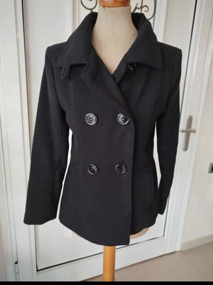 Black coat jacket like new, size M