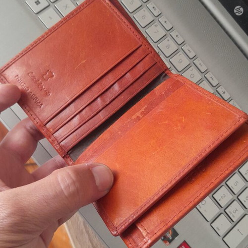 Levor 1978 Leather Wallet New, Orange