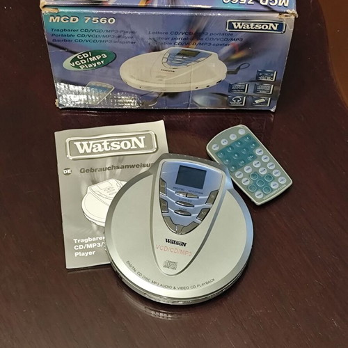 Watson MCD7560 portable vintage VIDEO VCD/CD/MP3 player, new in box