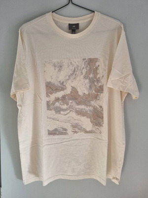 H&M printed t-shirt cream color, new, size L
