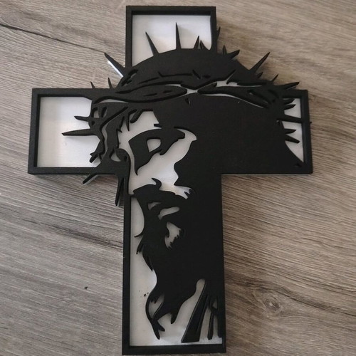 3D Wooden Cross with Jesus New Handmade Decorative Gift