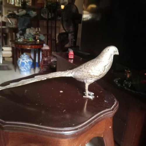 Bronze pheasant sculpture like new