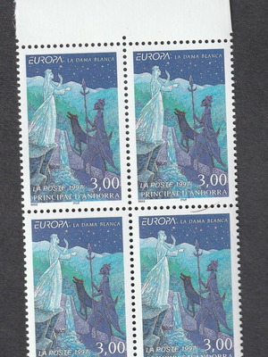 Γαλλική Ανδόρρα 1997 Europa CEPT Ιστορίες και μύθοι σετ MNH σε τετράδα καινούργιο