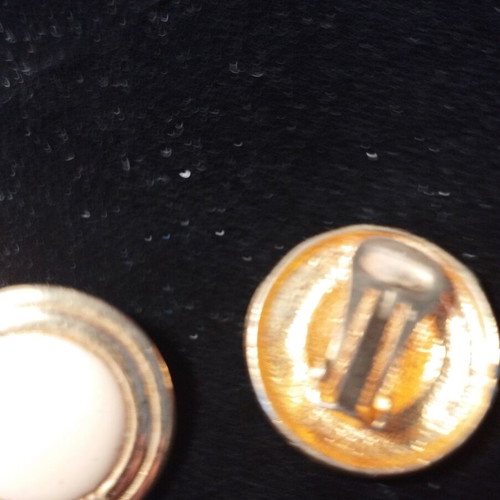 Clip-on earrings used, beige