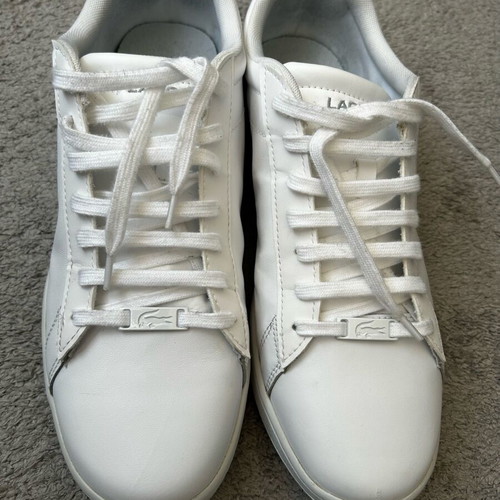 Lacoste Carnaby Pro white leather sneakers like new, size 46