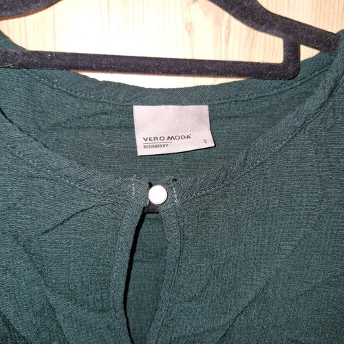 Vero Moda short-sleeve blouse dark green like new size S