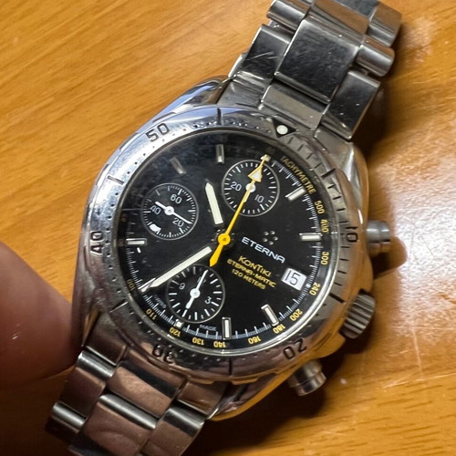 Eterna Kontiki Chronograph watch used, complete set