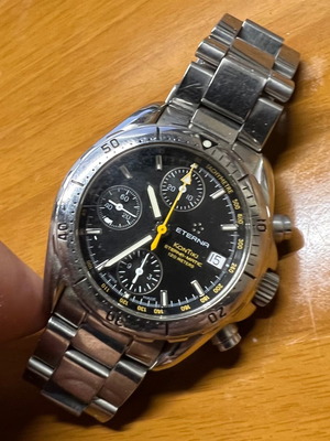 Eterna Kontiki Chronograph watch used, complete set