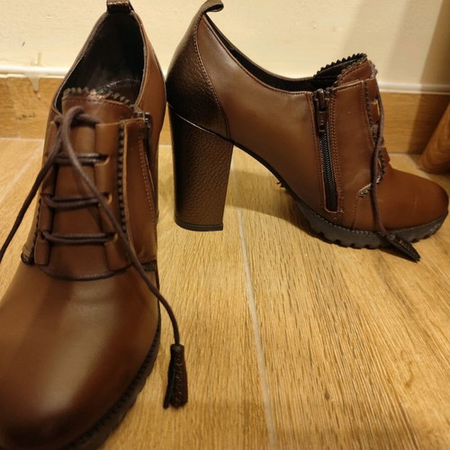 Ankle boot like new, brown and bronze, size 37
