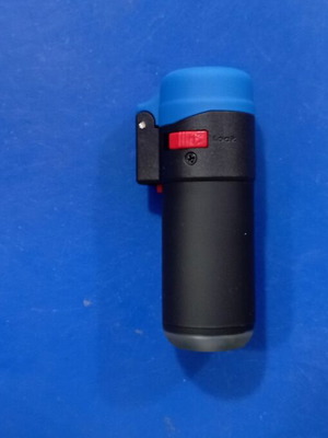 Jetflame lighter refillable with colorful cap, large, windproof