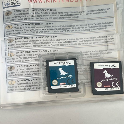 Nintendogs Nintendo DS used, 2 cartridges with case and manual