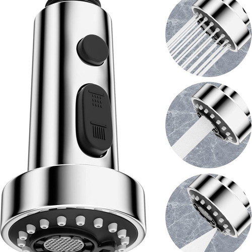 Universal 3-in-1 Kitchen Faucet Aerator with Rotating Shower Head