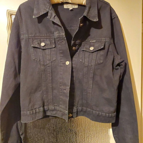 Women's denim jacket stonewashed like new, size L