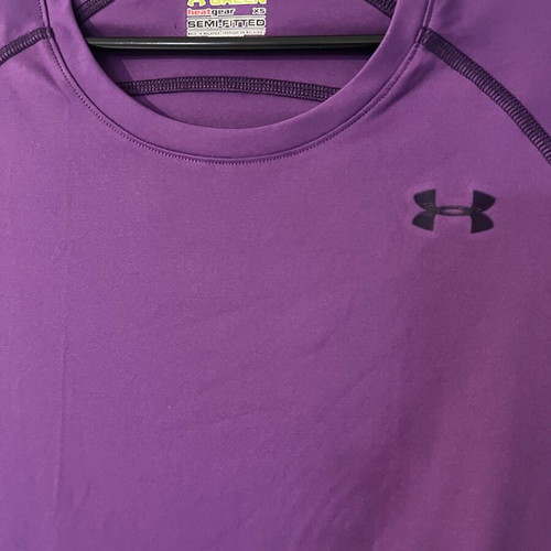 Under Armour sports shirt used, purple, size XS