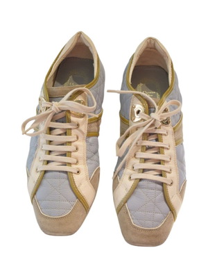 Christian Dior Cannage Quilted Leather Suede Driving Sneakers EU 40.5