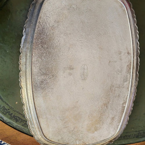 Silver-plated serving tray vintage, like new, made in Italy