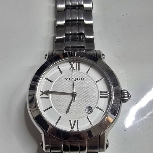 Vogue Grace watch used, stainless steel, white dial with Roman numerals