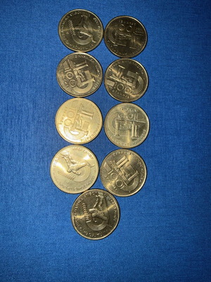 100drachma coin new, pack of 9