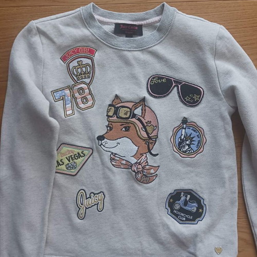 Juicy Couture kids sweatshirt like new, size 8, multicolor gray