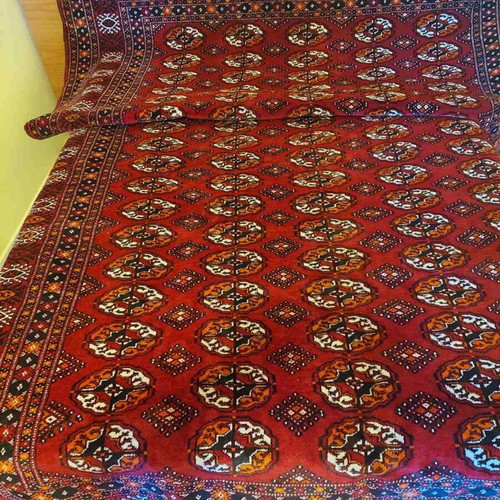 Handmade wool rug from Turkmenistan, like new, 4.3x2.3 m